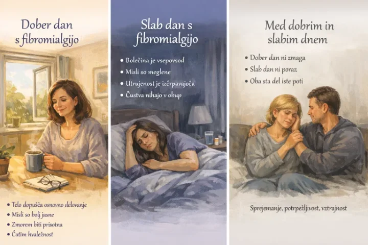 Kako izgleda dober in slab dan s fibromialgijo